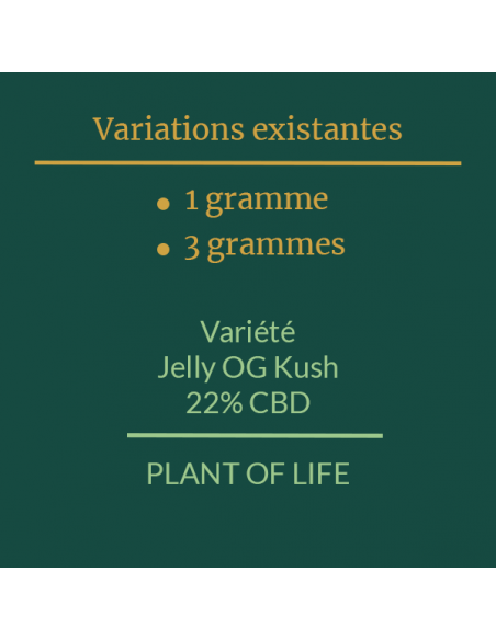PLANT OF LIFE - Jelly OG Kush - 22% CBD - 1g / 3g