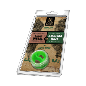 PLANT OF LIFE - Jelly Sour Diesel VS Amnesia Haze - 22% CBD - 0.5g + 0.5g