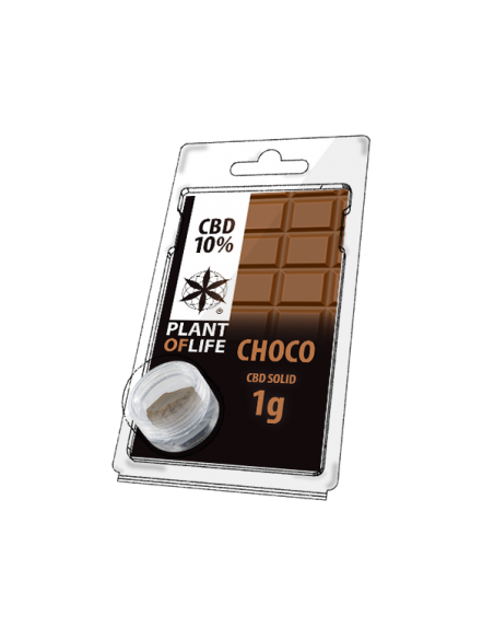 PLANT OF LIFE - Solid Chocolat / Chocolate - 10% CBD - 1g