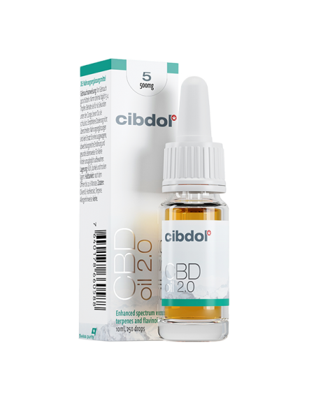 CIBDOL - Huile au CBD 2.0 - 5% (500mg CBD)