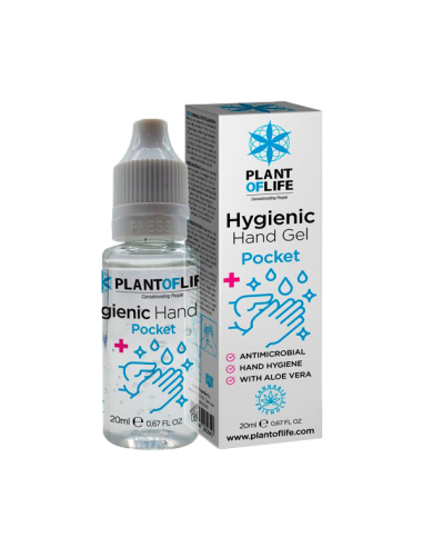 PLANT OF LIFE - Gel hydro-alcoolique anti bactérien à l'aloe vera - Format poche