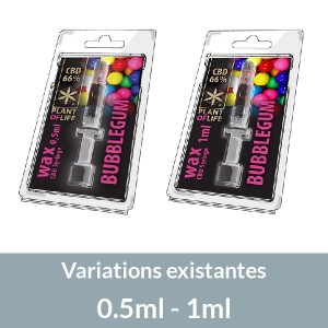 PLANT OF LIFE - Wax Bubblegum - 66% CBD - 0.5ml / 1ml 2