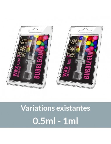 PLANT OF LIFE - Wax Bubblegum - 66% CBD - 0.5ml / 1ml