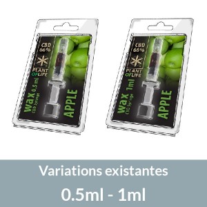PLANT OF LIFE - Wax Pomme / Apple - 66% CBD - 0.5ml / 1ml 2