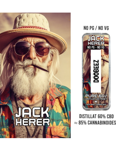 DOOBEEZ - Cartouche céramique Jack Herer - 0.5G - 60 à 85% CBD