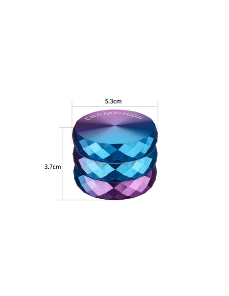 CHAMP HIGH – Grinder aluminium Duo Color 53 mm 4 parties DL6