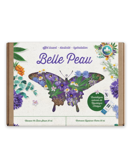 Coffret Belle Peau Annabis : sérum et crème hydratants bio pour un teint éclatant et des rides estompées.