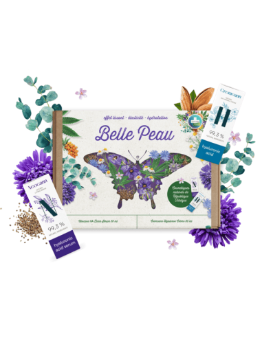Coffret Belle Peau Annabis : sérum et crème hydratants bio pour un teint éclatant et des rides estompées.