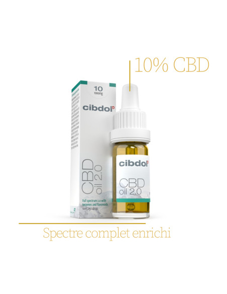 PROMO -20% - CIBDOL - Huile au CBD 2.0 - 10% (1000mg CBD)