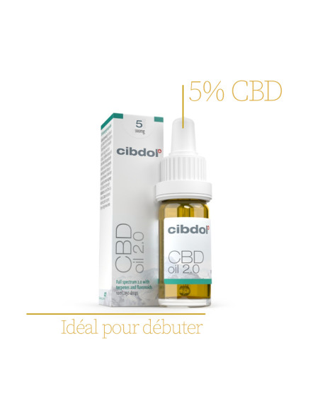 CIBDOL – Huile au CBD 2.0 5 % – 500 mg – 10 ml