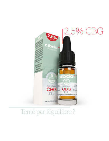 CIBDOL - Huile CBD & CBG 2,5% + 2,5% – 10 ml