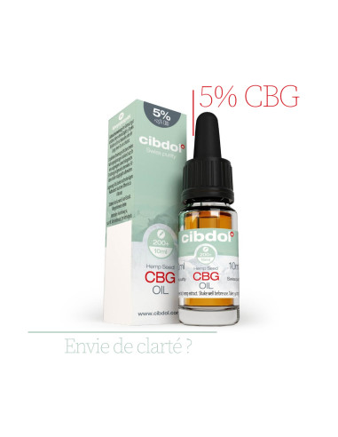 CIBDOL - Huile CBD 2,5% & CBG 5% – Huile de chanvre 10 ml