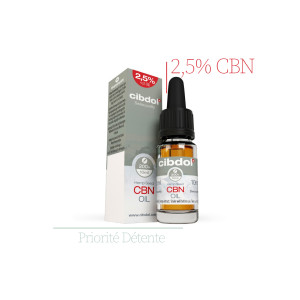 CIBDOL - Huile CBD 2,5% & CBN 2,5% – Huile de chanvre 10 ml