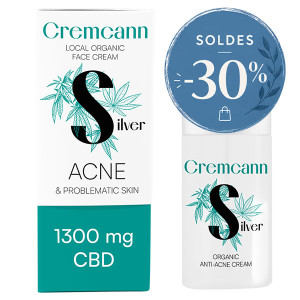 PROMO - 30% - ANNABIS Cremcann Silver 1300mg CBD – Soin Visage au CBD & Citrate d’Argent