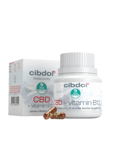 CIBDOL - Gélules souples au CBD - Vitamine B12