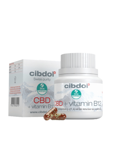 CIBDOL - Gélules souples au CBD - Vitamine B12